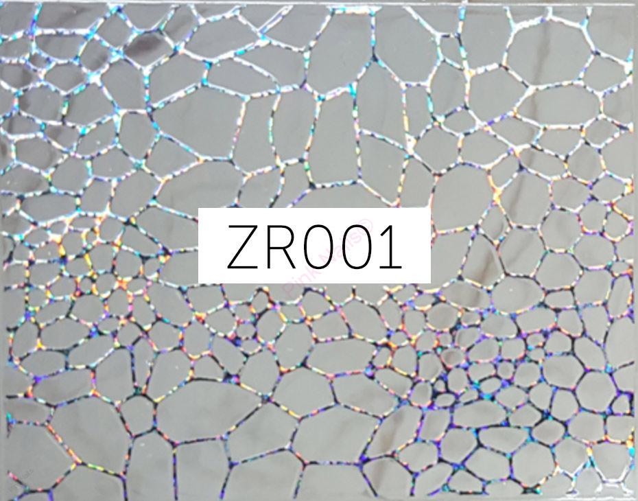 Samolepka Hologram Hexagon Gold