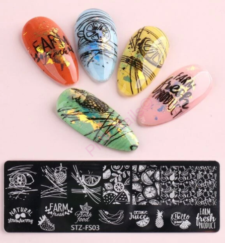 Velká razítkovací destička flowers C041