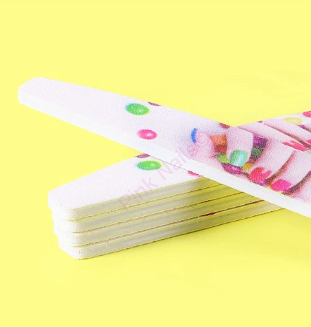 Pilník na nehty Half moon sweet valentyne 100/180 kolekce 5ks