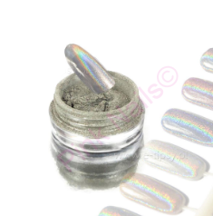 Holografický glitter pigment silver extreme