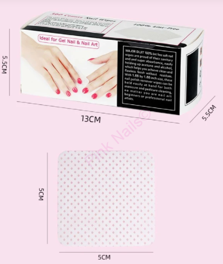 Manikúrní hladké ubrousky s dírkami 360ks  v papírové krabičce