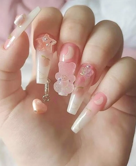 Ozdoba na nehty 3D žužu medvídek - barva podle dostupnosti 1ks