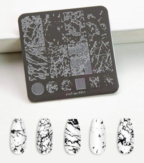 Razítkovací destička čtverec mramor  F011