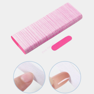Pilník na nehty mini neon pink do kabelky 5cm